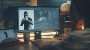 ビデオゲーム用の3Dアニメーションを作る男